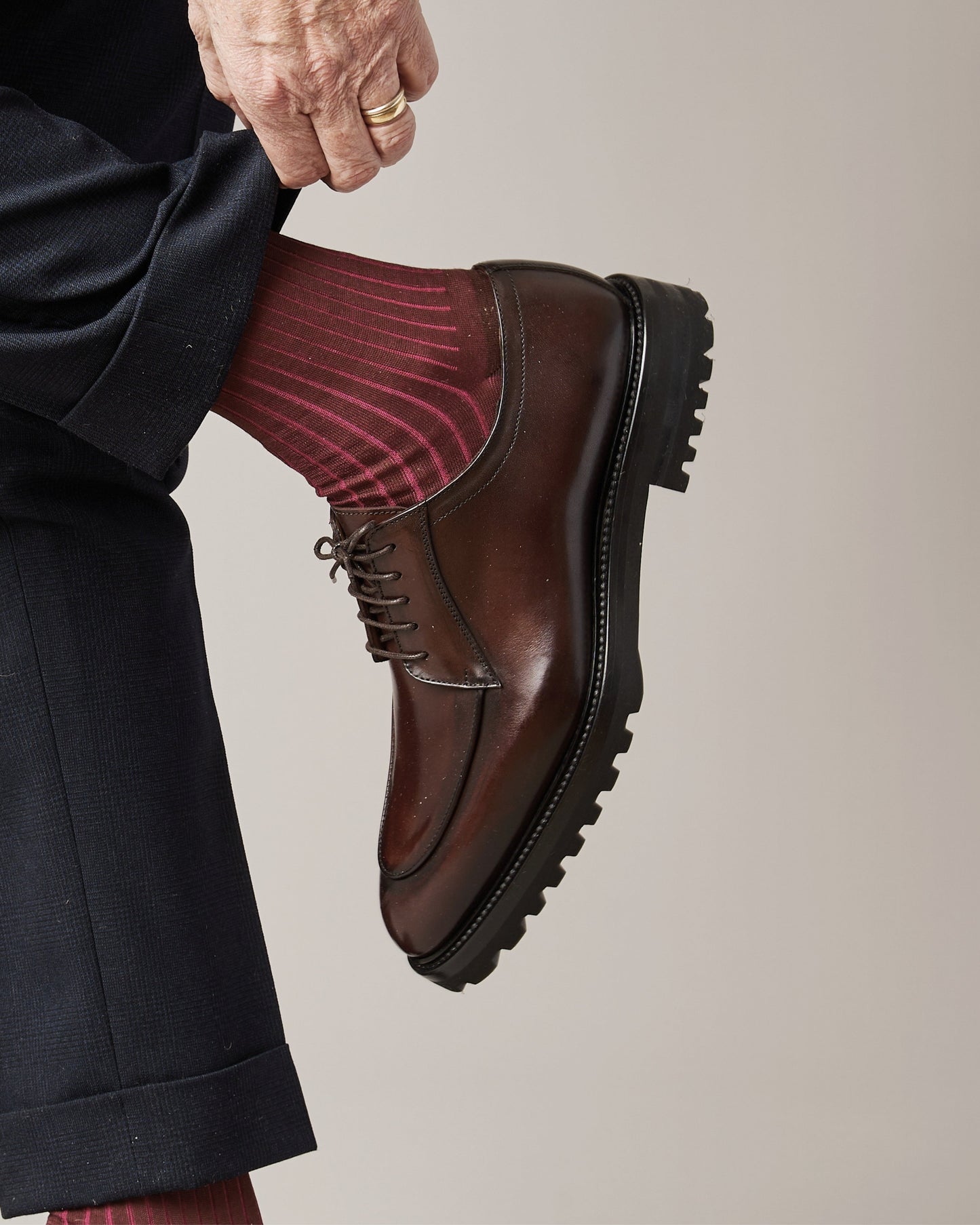 Derby Patina · Cuir de Veau · Marrone – Bocchus Firenze, vue 5