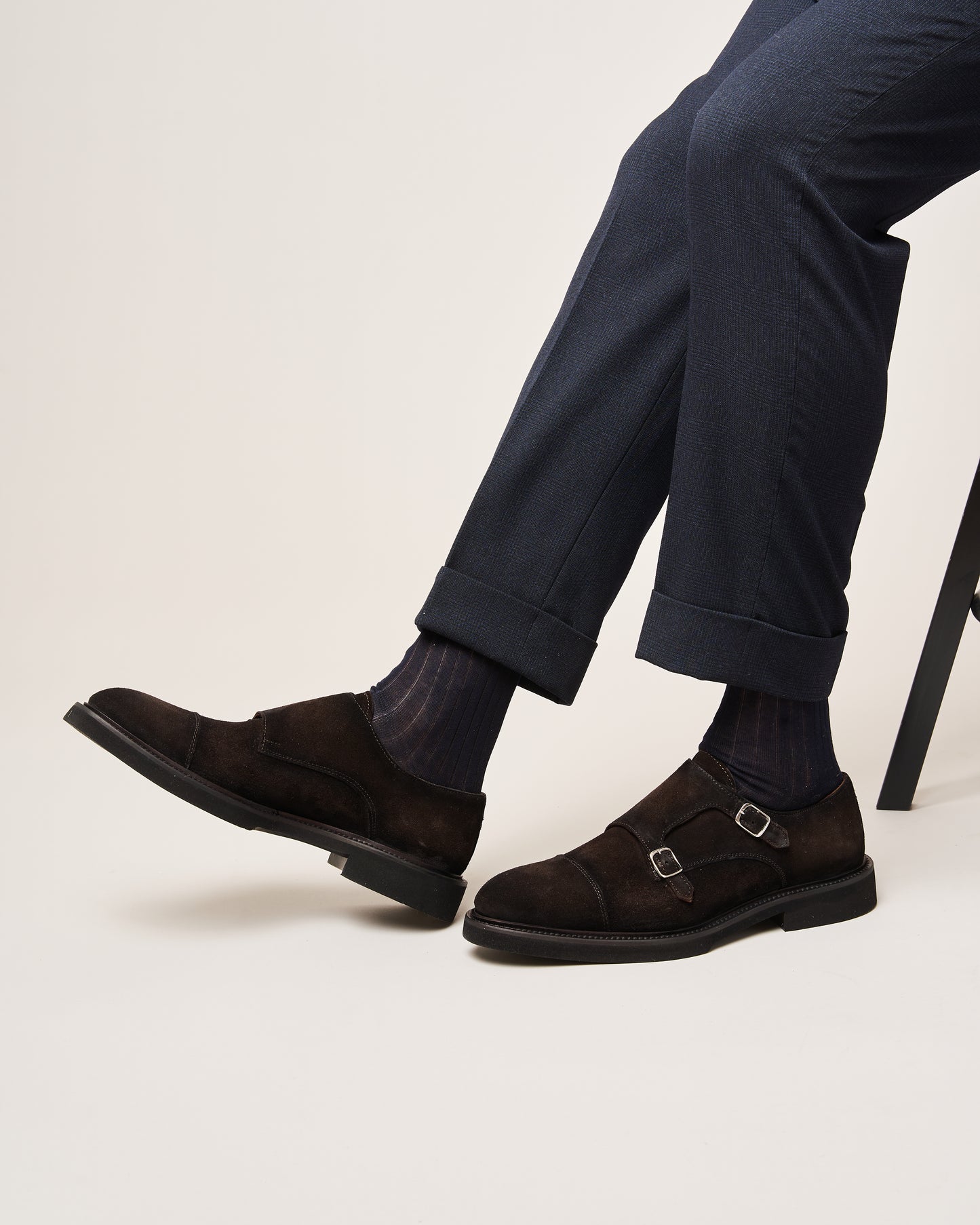 Chaussure Homme - Double Monk Veau Velours Moro