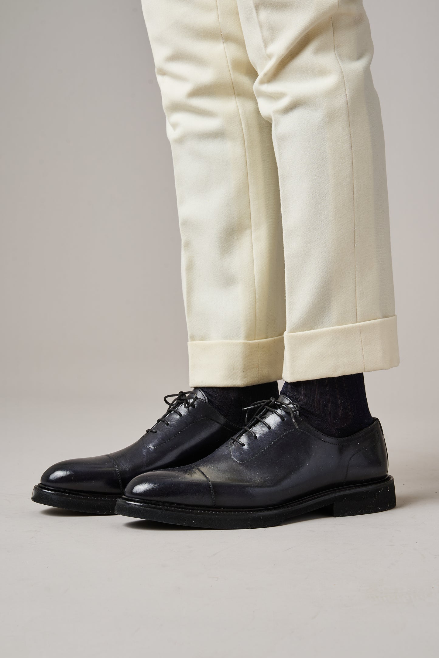 Oxford Cap Toe Patina · Cuir de Veau · Fumo