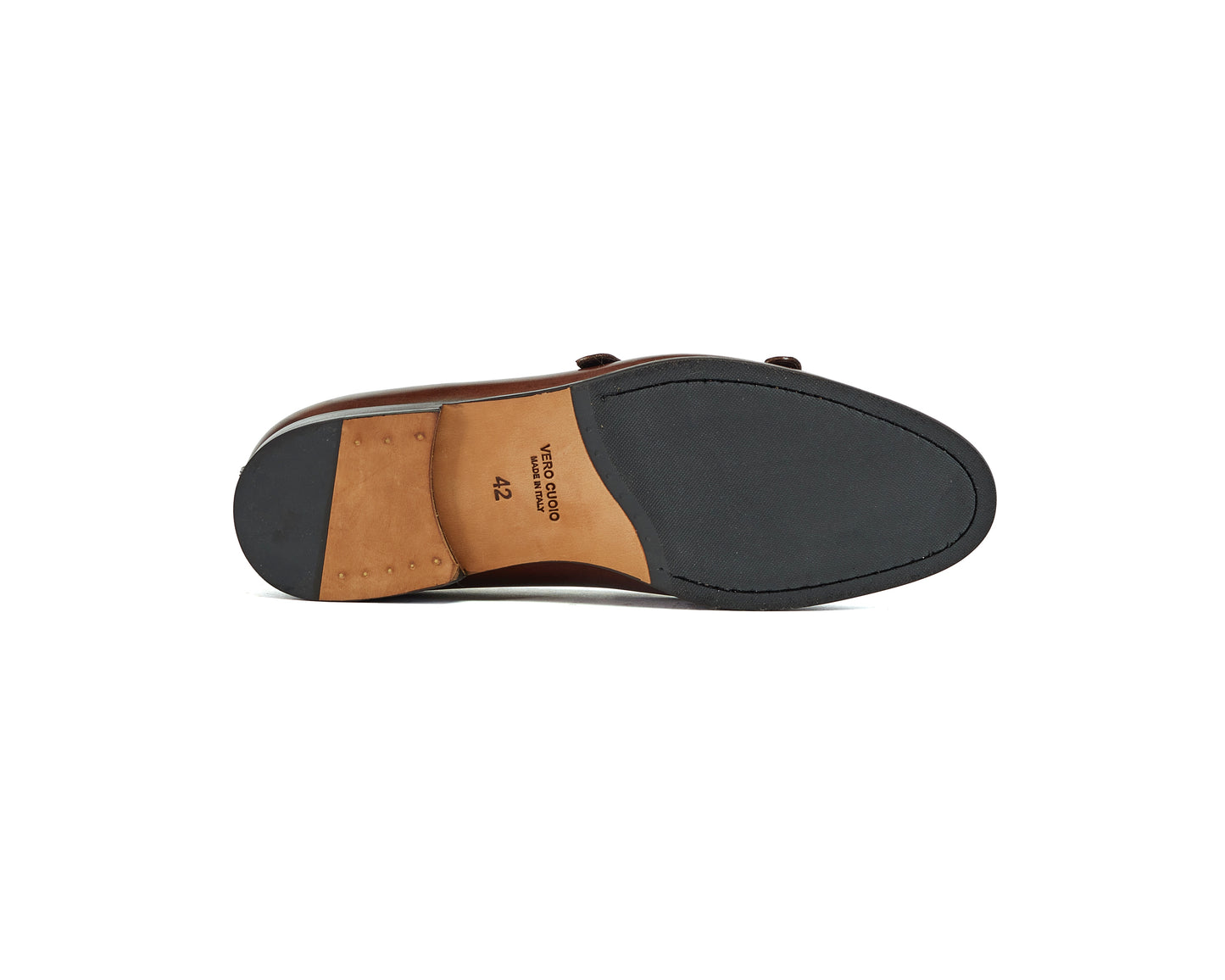 Chaussure Homme - Double Monk Loafer Belge Marrone