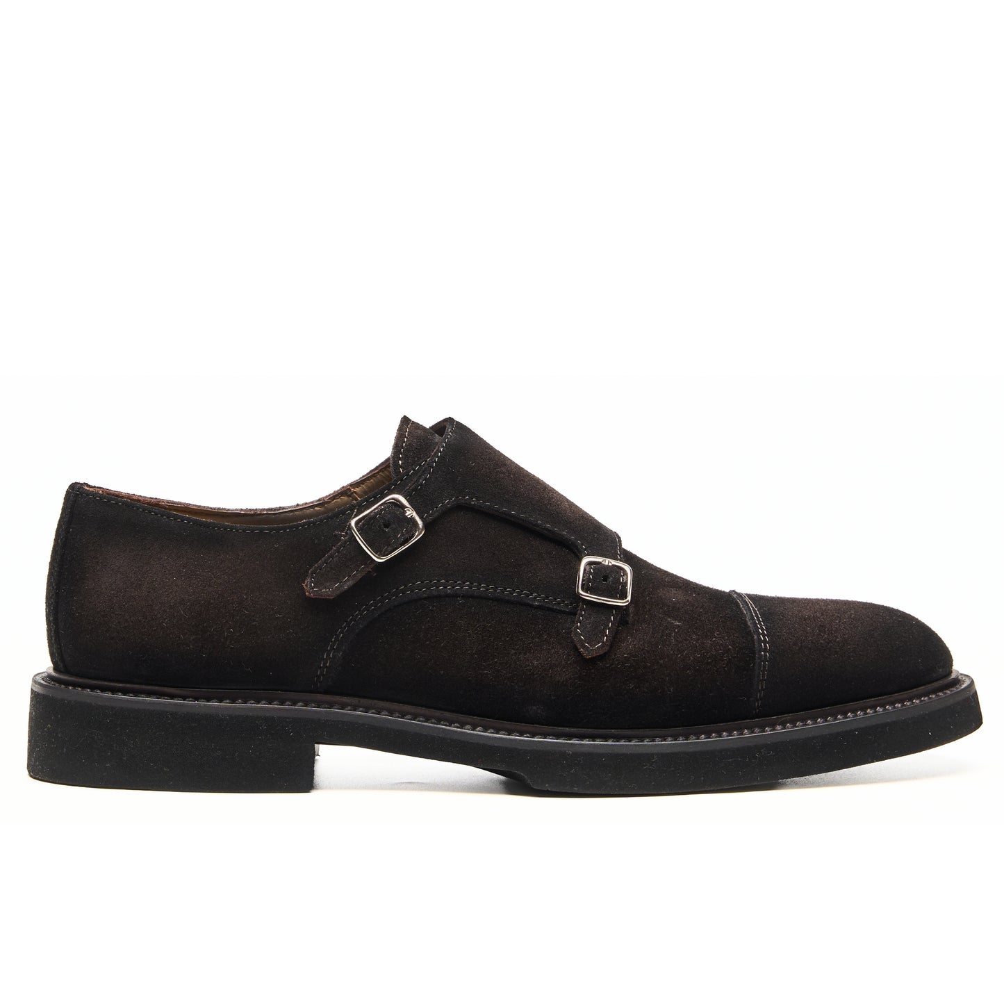 Chaussure Homme - Double Monk Veau Velours Moro