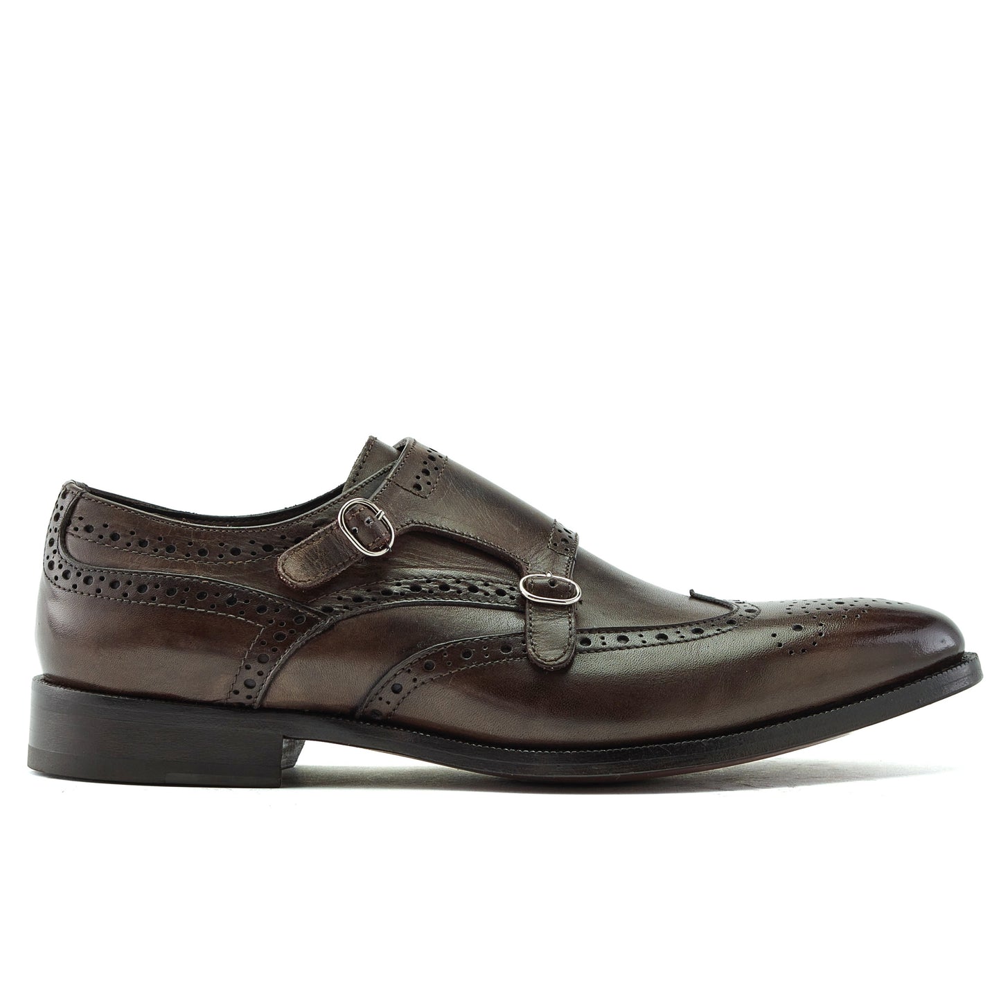 Chaussure Homme - Double Monk Wingtip Marron
