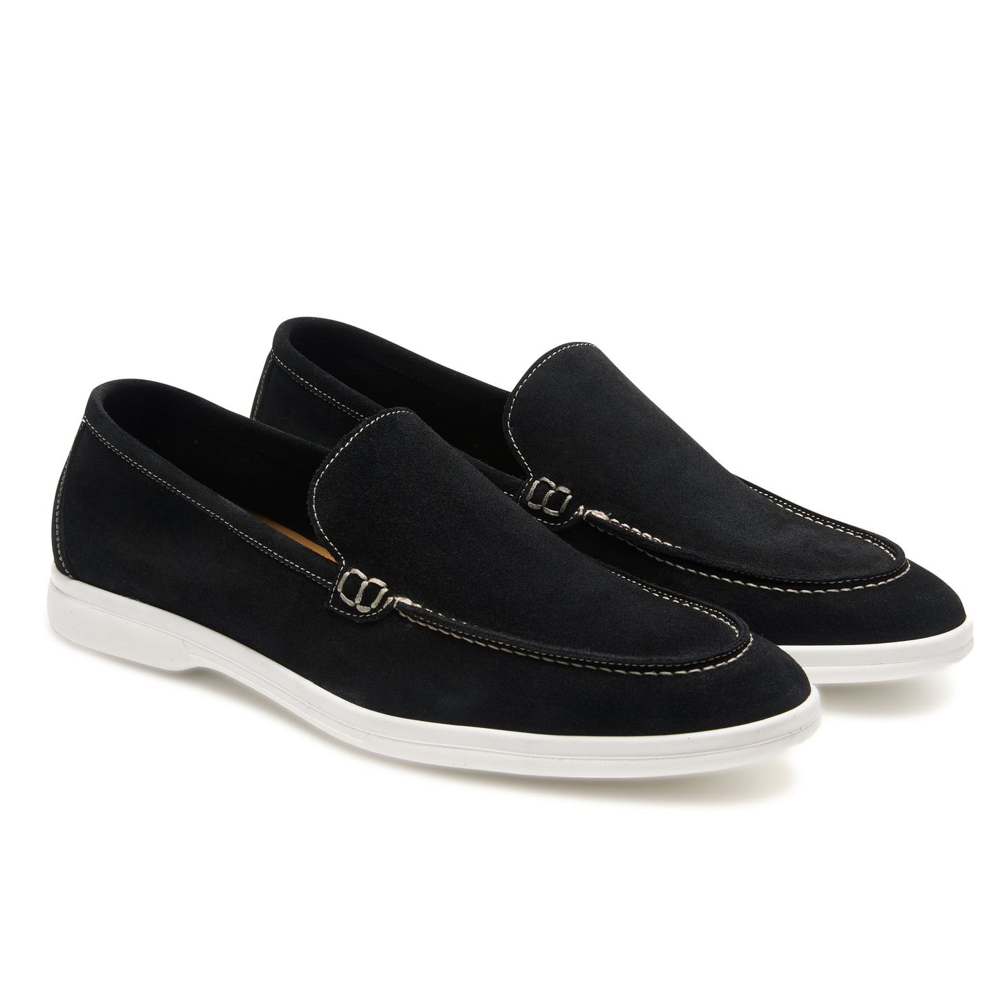Mocassins Été Daim Italien – Noir Élégance