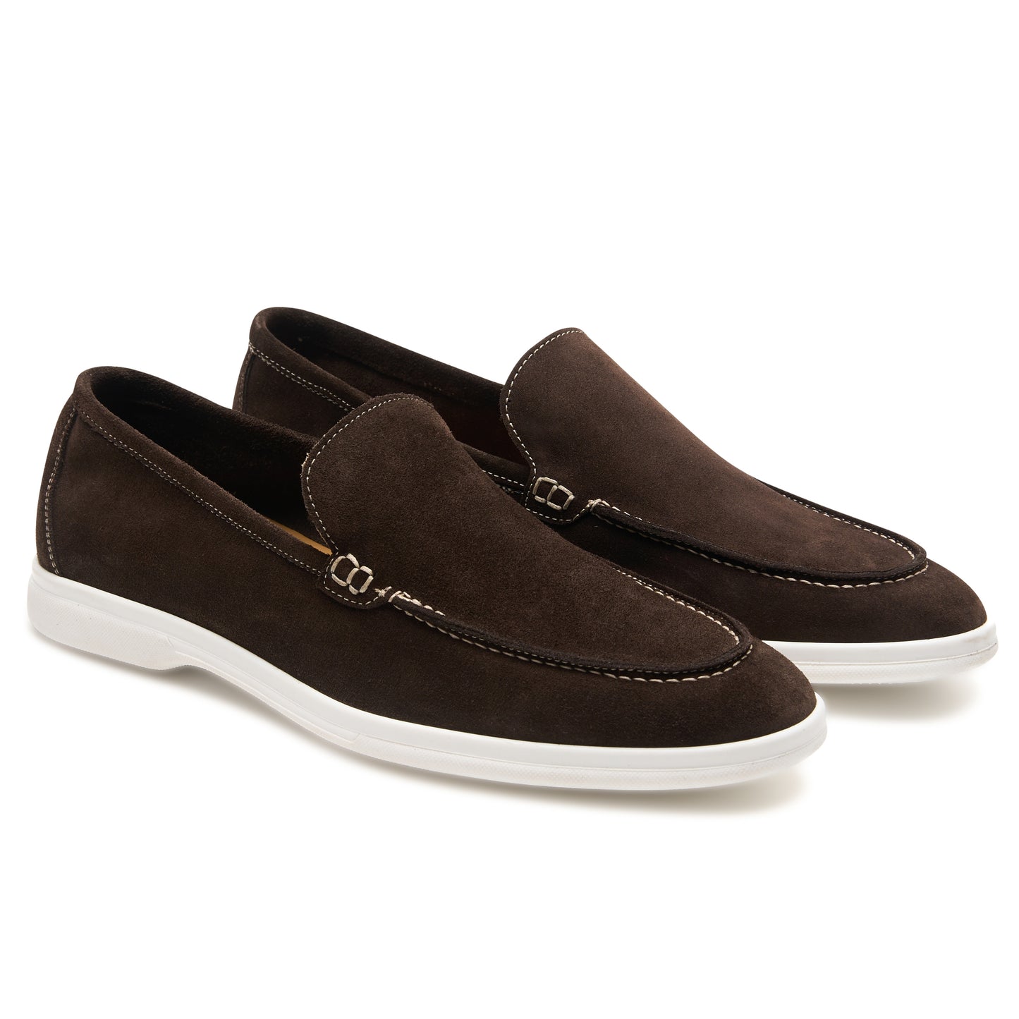 Mocassins Été Daim Italien – Marron Foncé Distinction