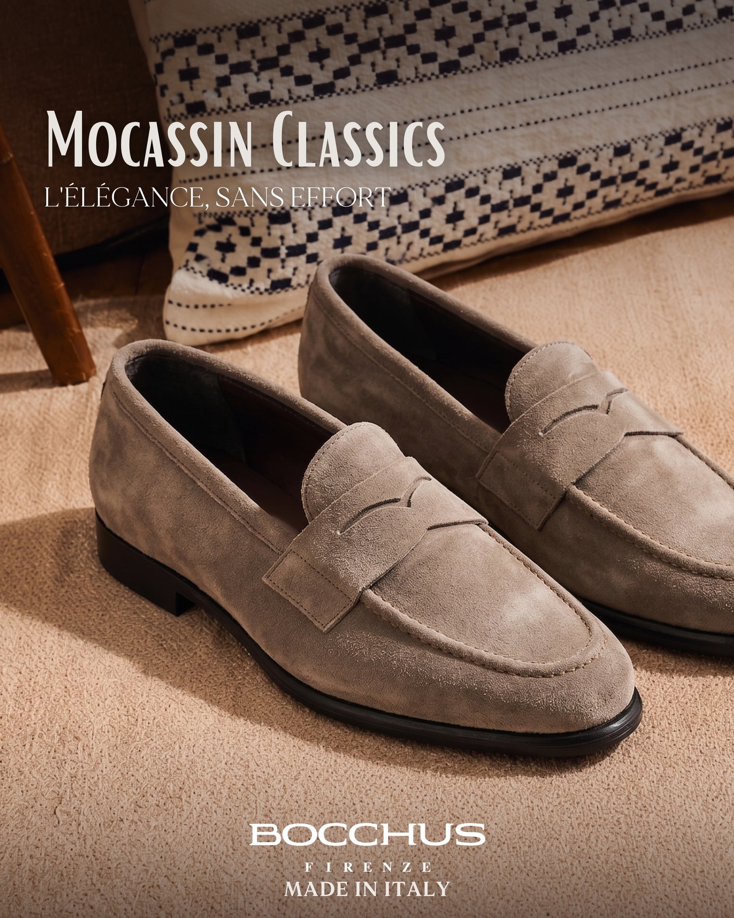 Penny Loafer · Veau Velours · Grigio