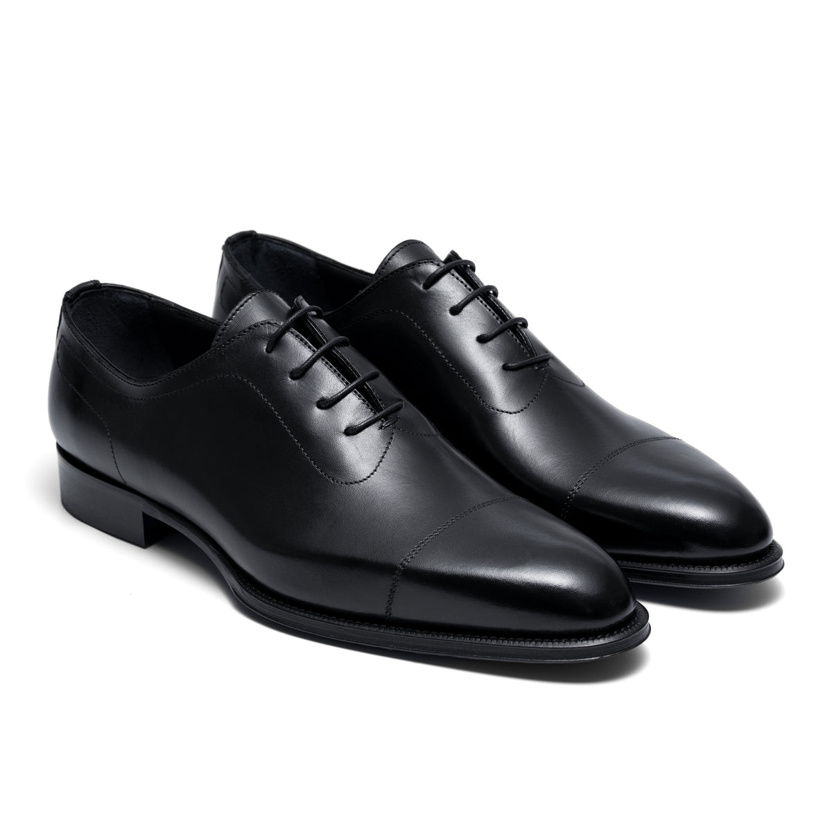 Oxford Cap Toe · Cuir de Veau · Nero – Bocchus Firenze, vue 2