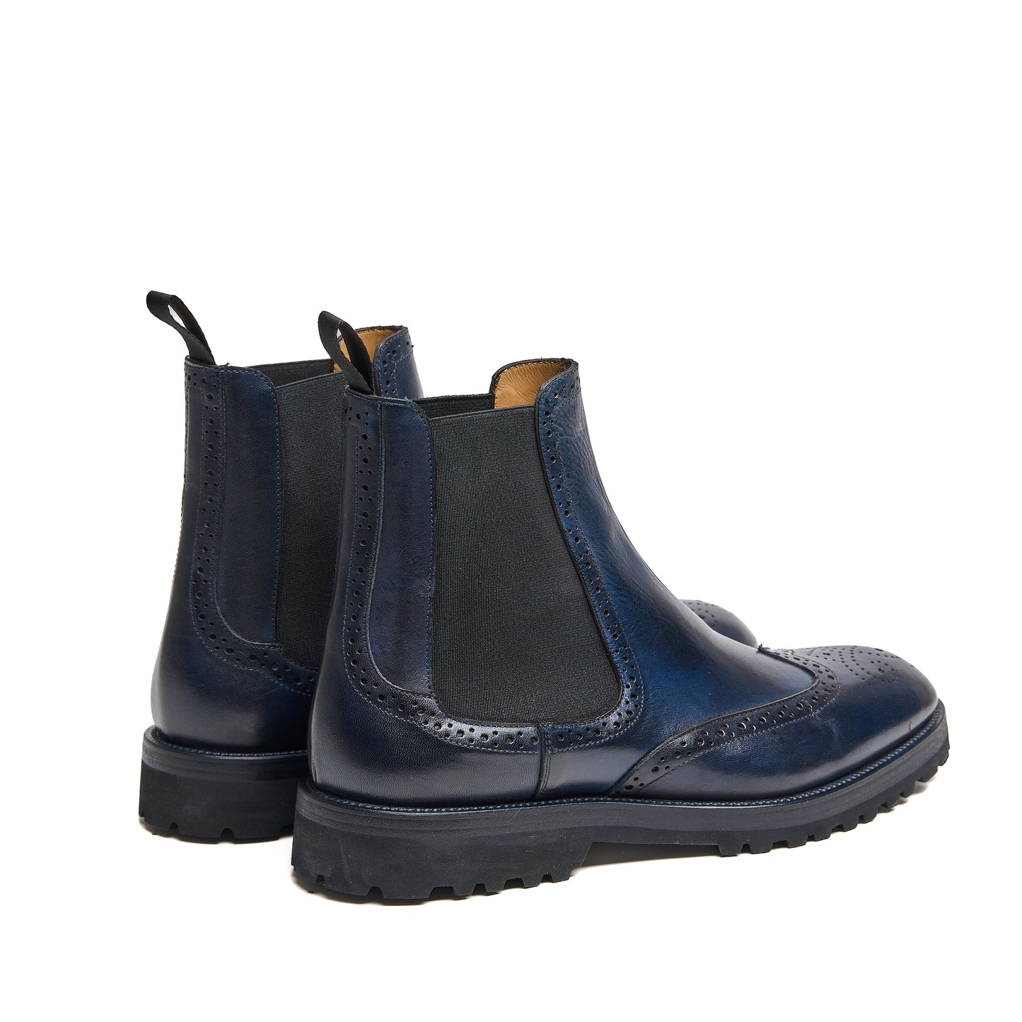 Chaussure Homme - Chelsea Boots Wingtip Vibram Bleu