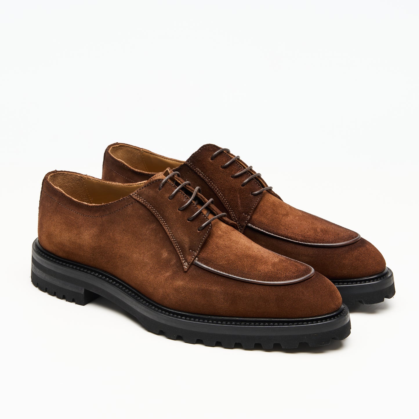 Chaussure Homme - Derby Veau Velours “Bruciato” (Effet Délavé)