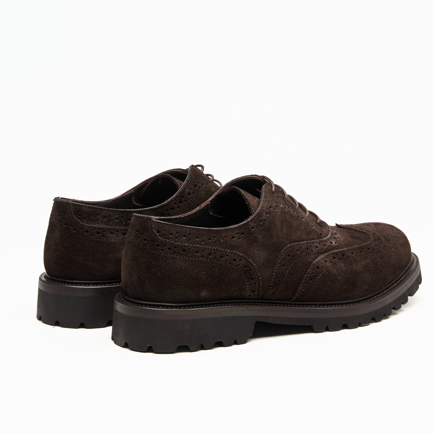 Chaussure Homme - Oxford Wingtip Veau Velours Brown