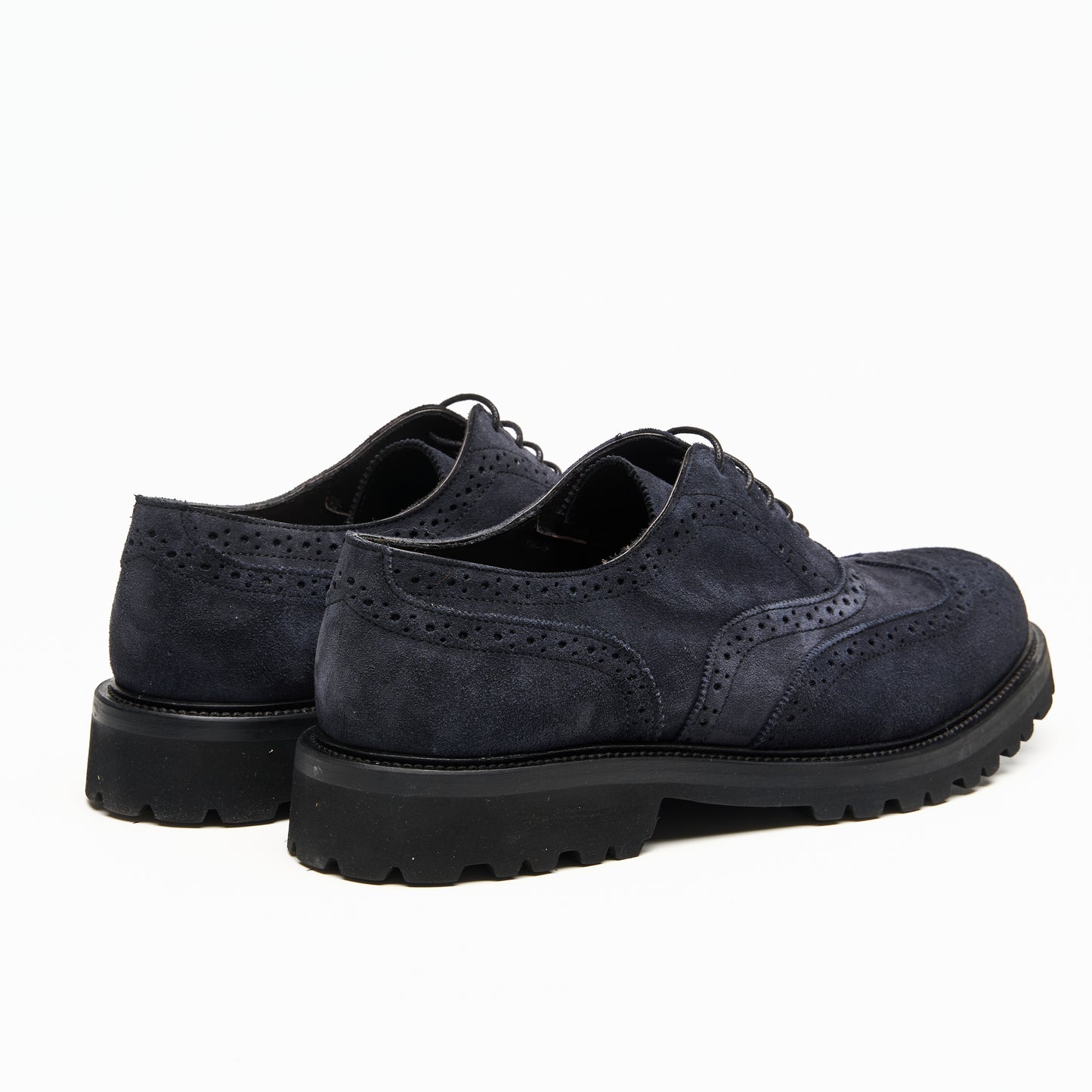Chaussure Homme - Oxford Wingtip Veau Velours Blue