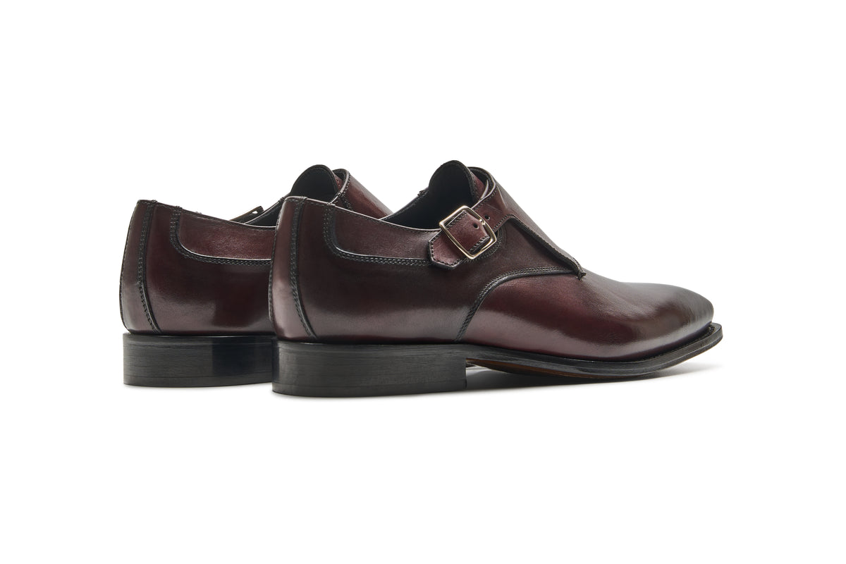 Chaussure Homme - Single Monk Bordo