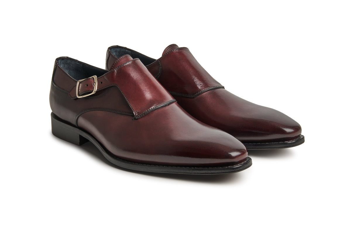 Chaussure Homme - Single Monk Bordo