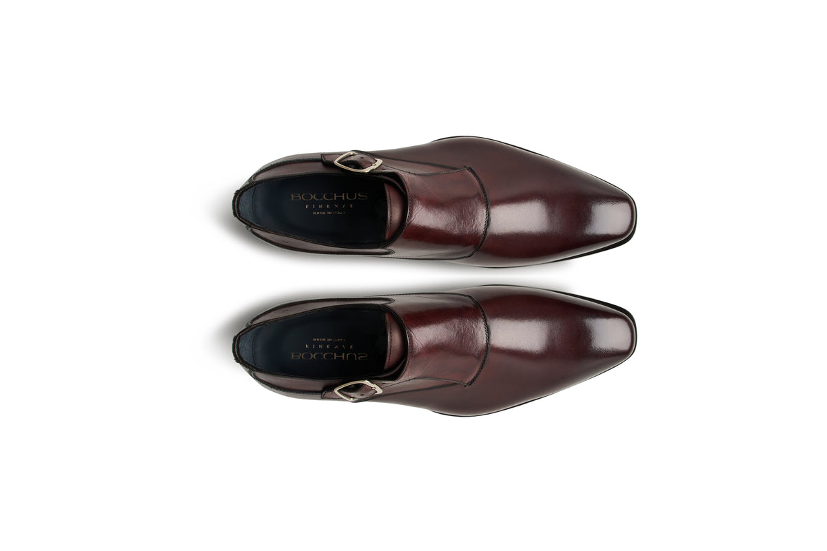 Chaussure Homme - Single Monk Bordo