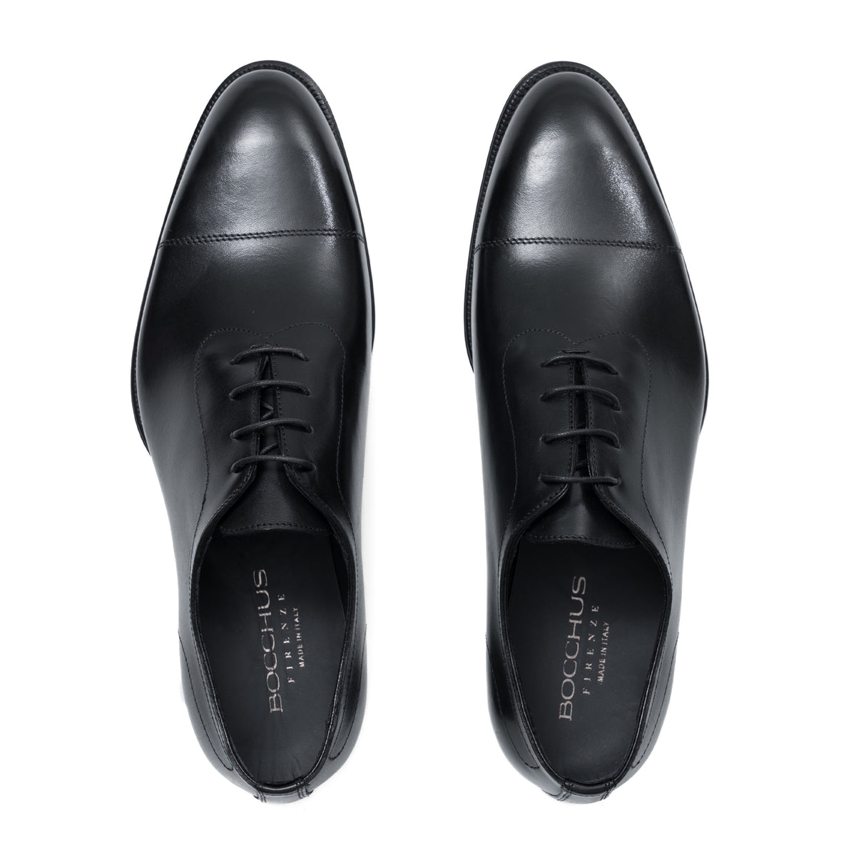 Oxford Cap Toe · Cuir de Veau · Nero – Bocchus Firenze, vue 3