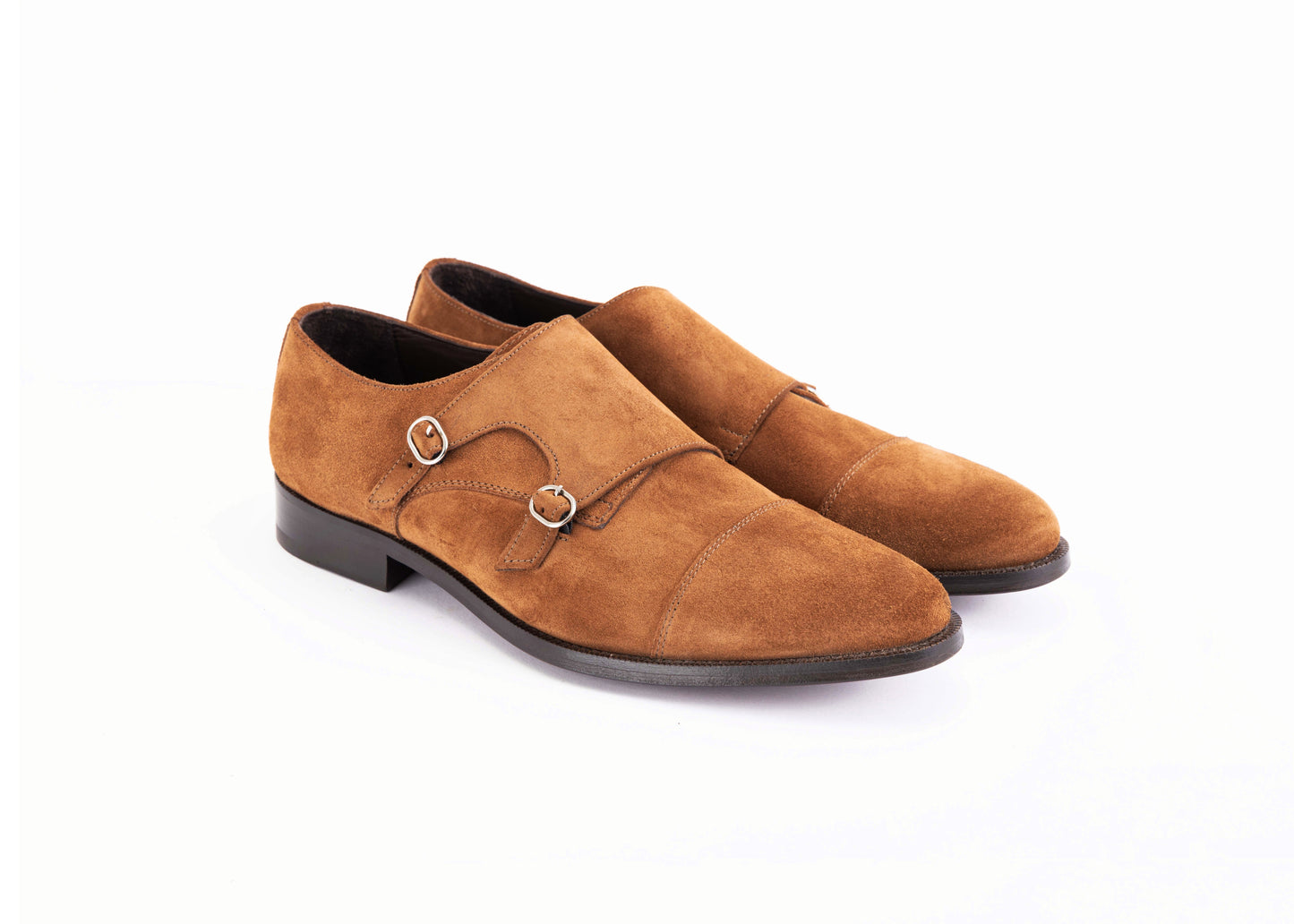 Chaussure Homme - Double Monk Cap Toe Cognac