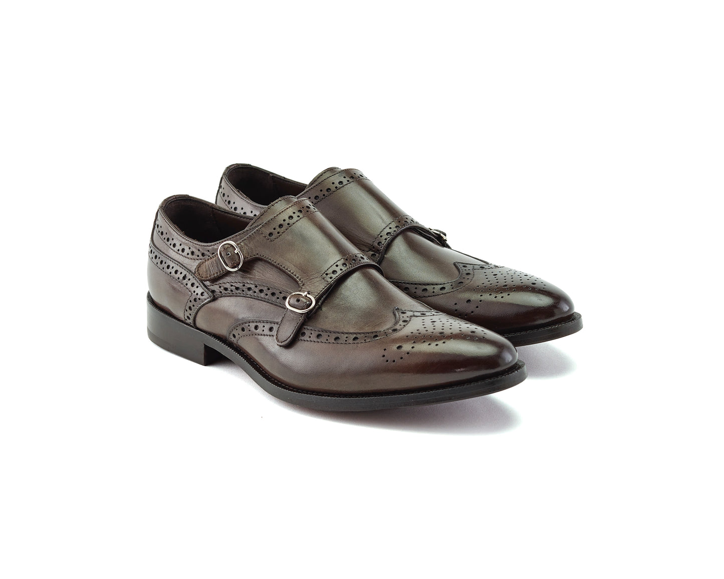 Chaussure Homme - Double Monk Wingtip Marron