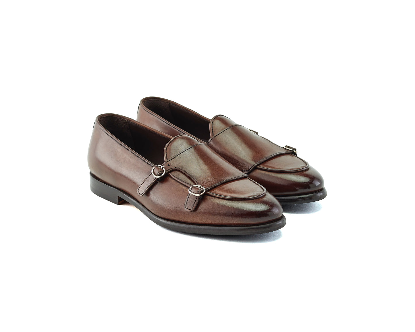 Chaussure Homme - Double Monk Loafer Belge Marrone