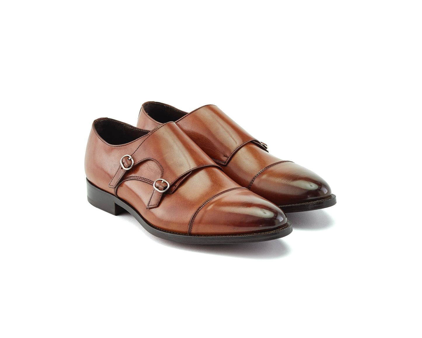 Chaussure Homme - Double Monk Cap Toe Cuio