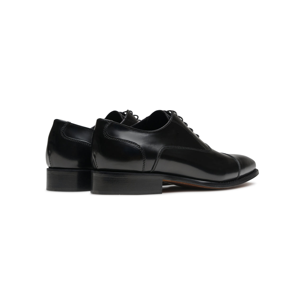 Oxford Cap Toe · Cuir Abrasivato · Nero – Bocchus Firenze, vue 3