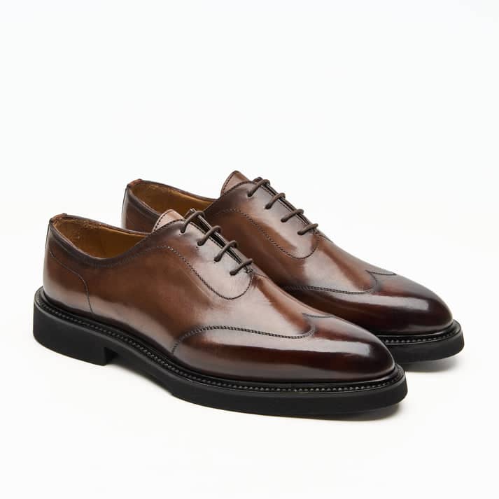 Oxford Patina · Cuir de Veau · Taupe Brun